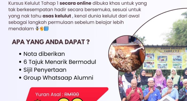 🌿 Kursus Kelulut Tahap 1 (Online) 🐝