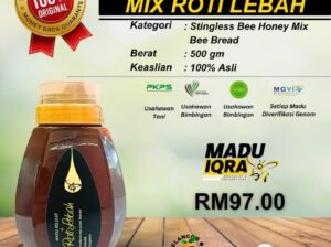 🍯 Madu Kelulut + Roti Lebah 500g – Asli, Pekat &