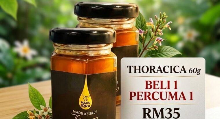 RM35 Dapat 2 Botol Madu Kelulut Thoracica 60g!
