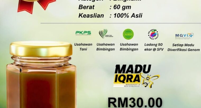 🍯 Madu Kelulut Binghami 60g – Kecil Botolnya, Bes