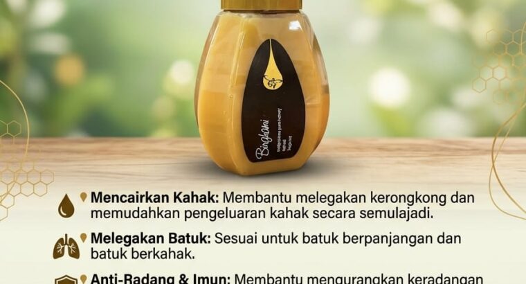 🍯 Madu Kelulut Binghami 60g – Kecil Botolnya, Bes