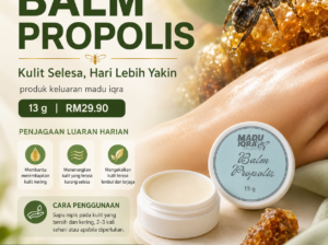 🌿 BALM PROPOLIS MADU IQRA – 13 g