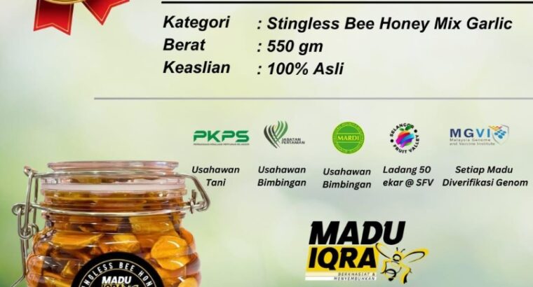 Madu Kelulut Plus Bawang Putih 550g