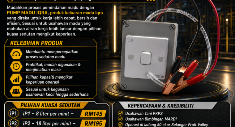 PUMP MADU IQRA – SEDUTAN PANTAS, KERJA LEBIH LANCA